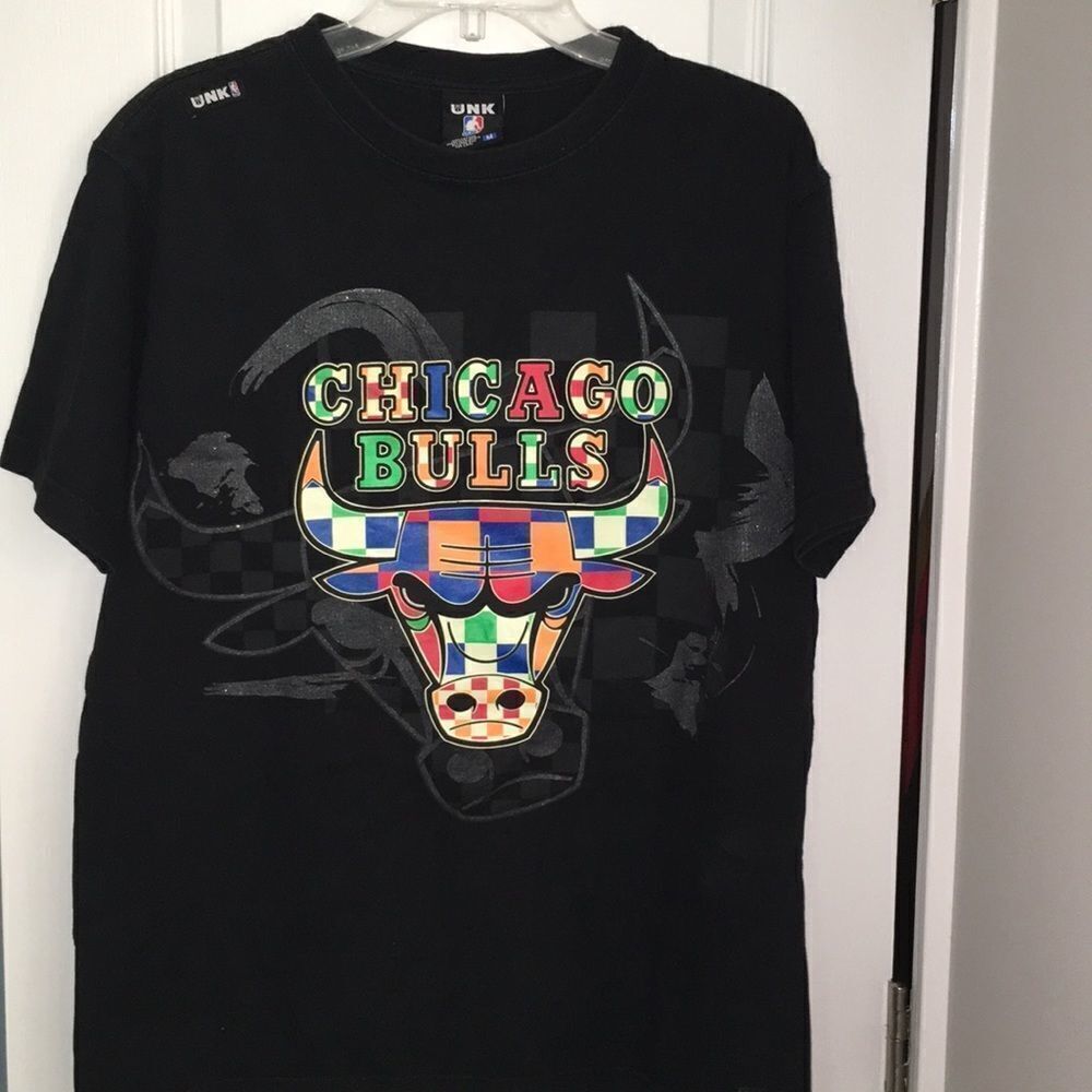 Rainbow Chicago Bulls Retro UNK basketball t shirt